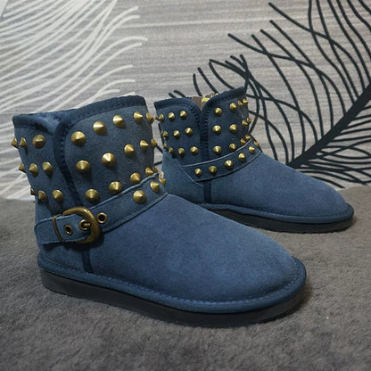 Studded Winter Ankle Boots