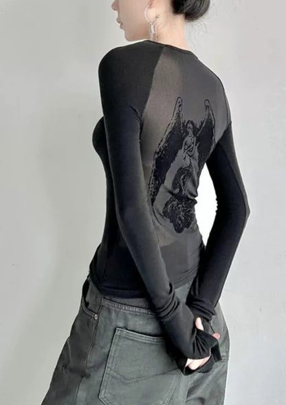 Fallen Angel Sheer Panel Top