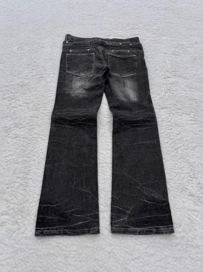Y2K Distressed Flared Denim Jeans