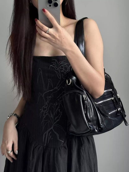 Punk Style Large Capacity Tote Bag for Women