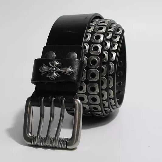 Punk Rivet Leather Belt