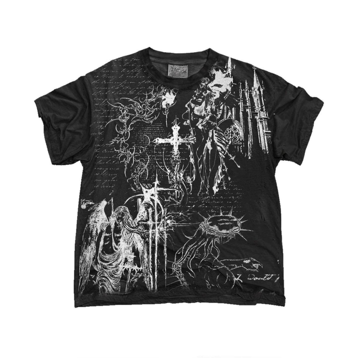Vintage Distressed Graffiti Art Tee