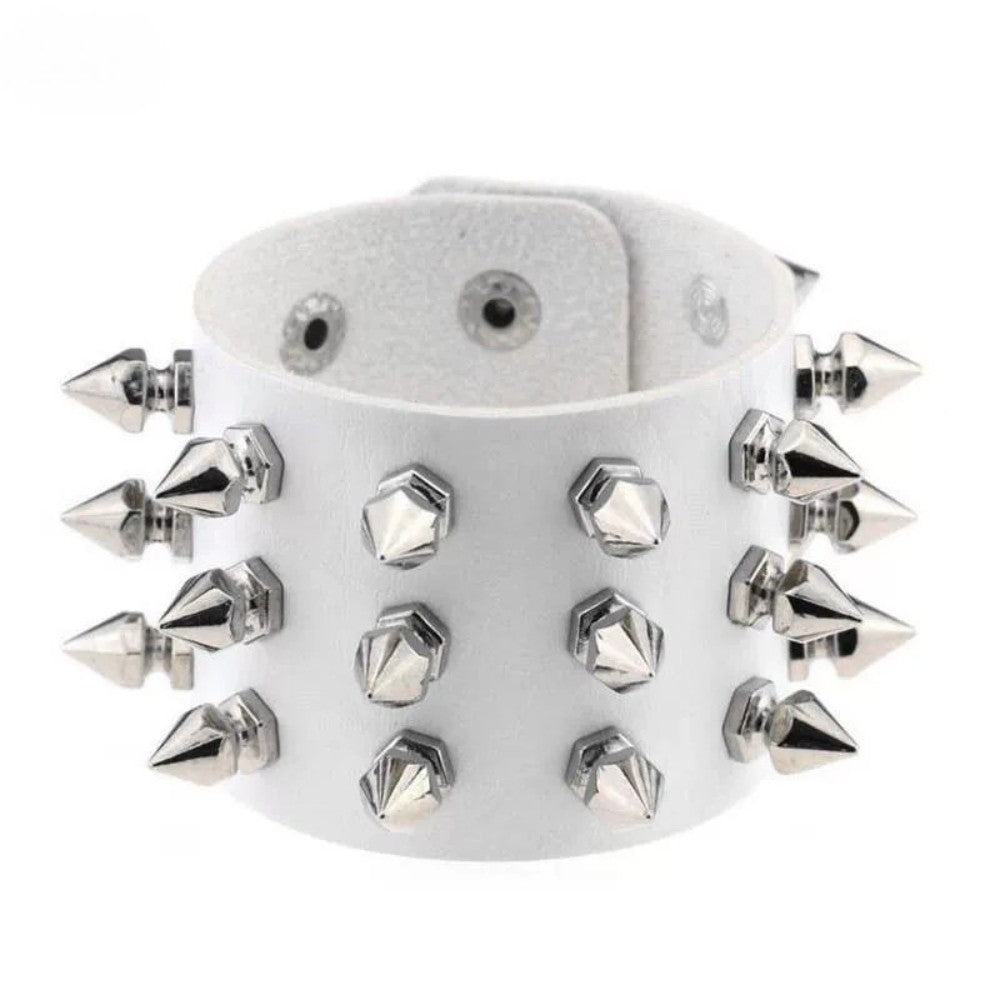 Gothic Skull Rivet Leather Bracelet