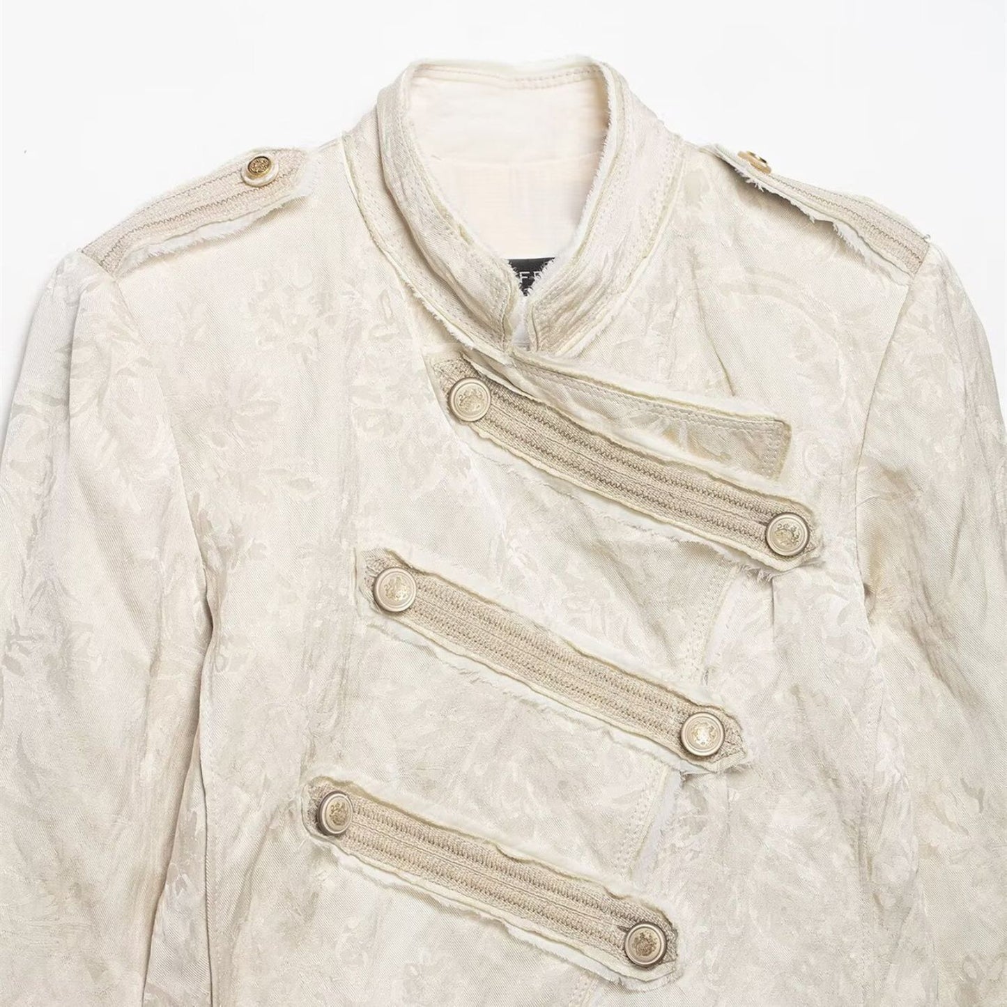 Elegant Jacquard Cropped Jacket