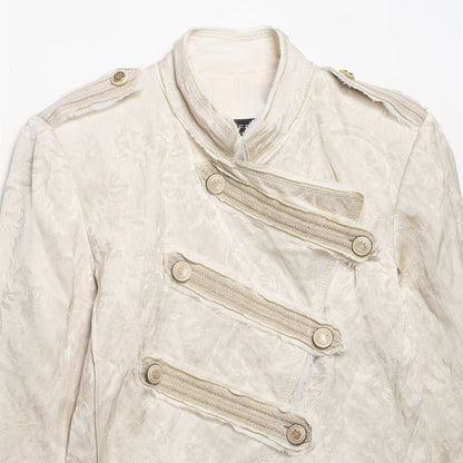 Elegant Jacquard Cropped Jacket