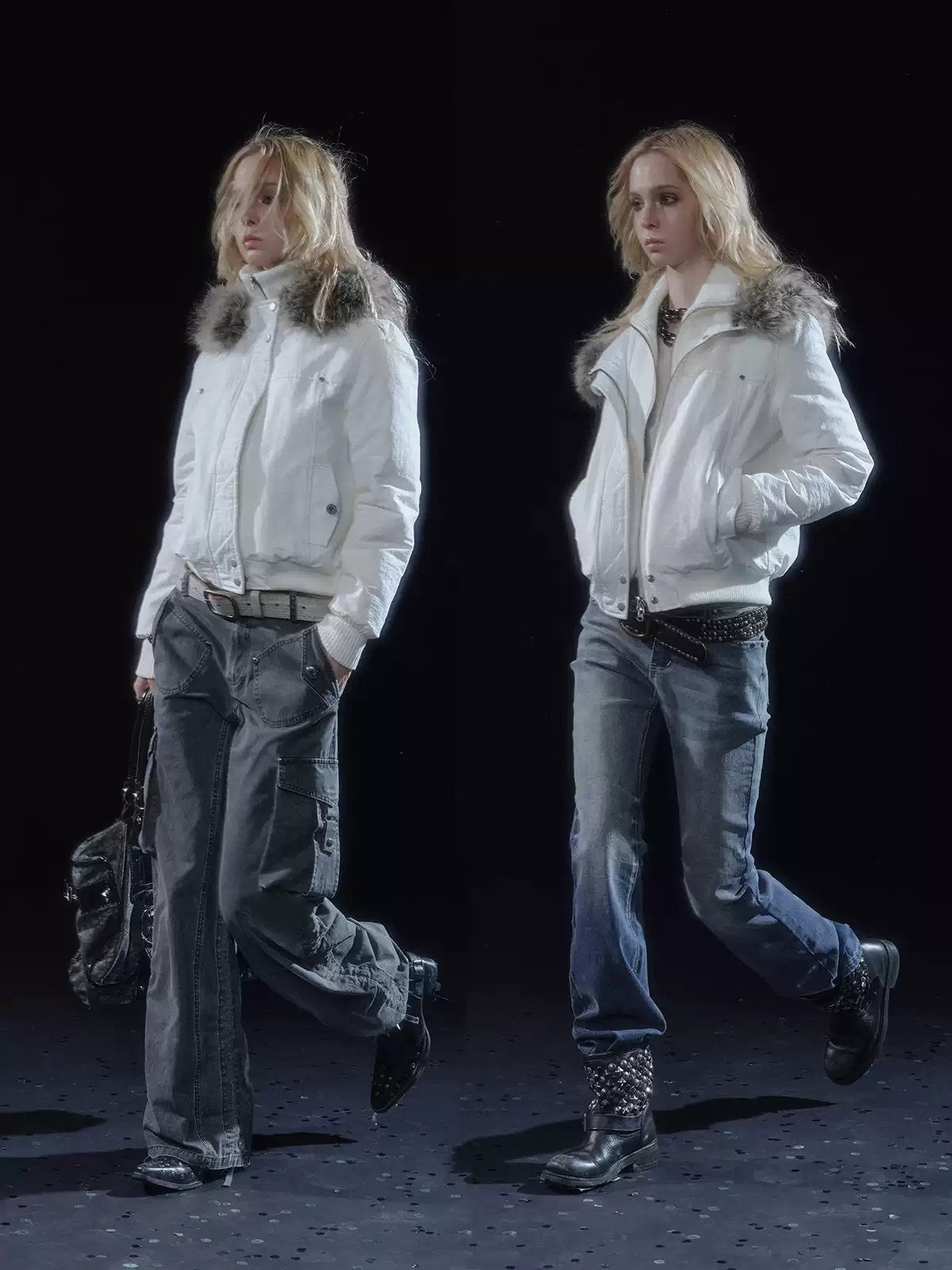 White Hooded Short Slim Puffer Coat