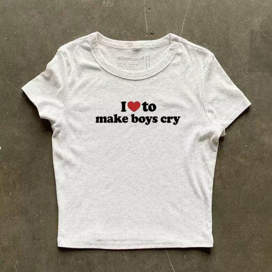 Sassy Graphic Cropped T-Shirt