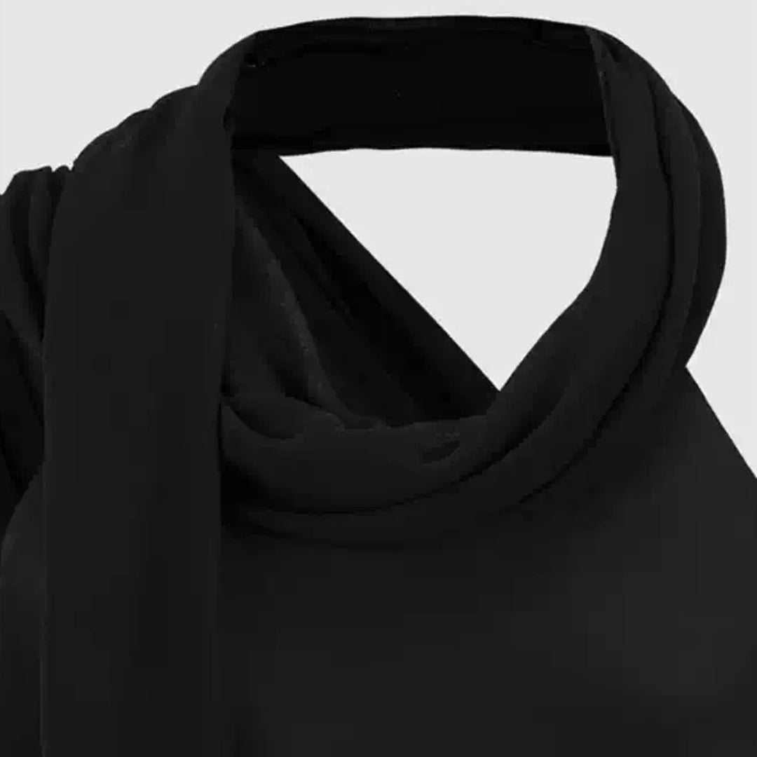 Asymmetrical Draped Detail Sleeveless Top