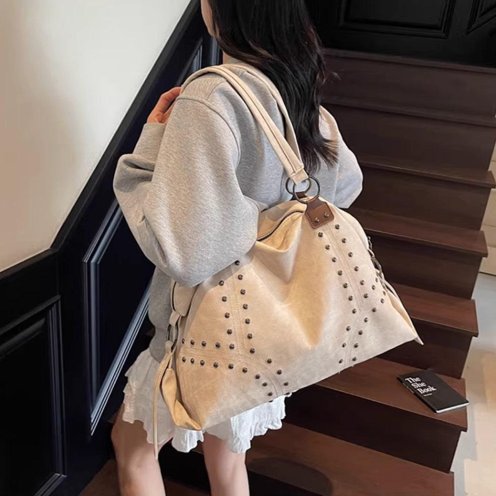 Studded Commuter Tote Bag