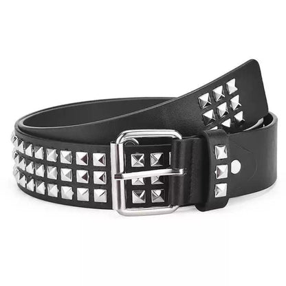 Square Rivet Studded Metal Belt