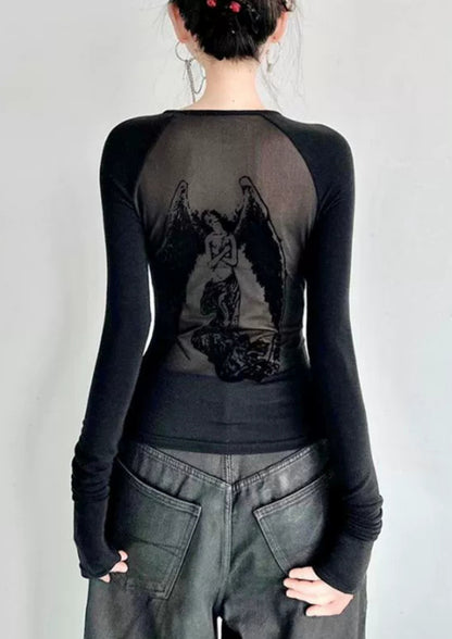 Fallen Angel Sheer Panel Top