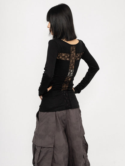 Retro Slim Long Sleeve Fitted Top