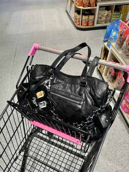 High-End Large Capacity Retro Tote Shoulder Bag