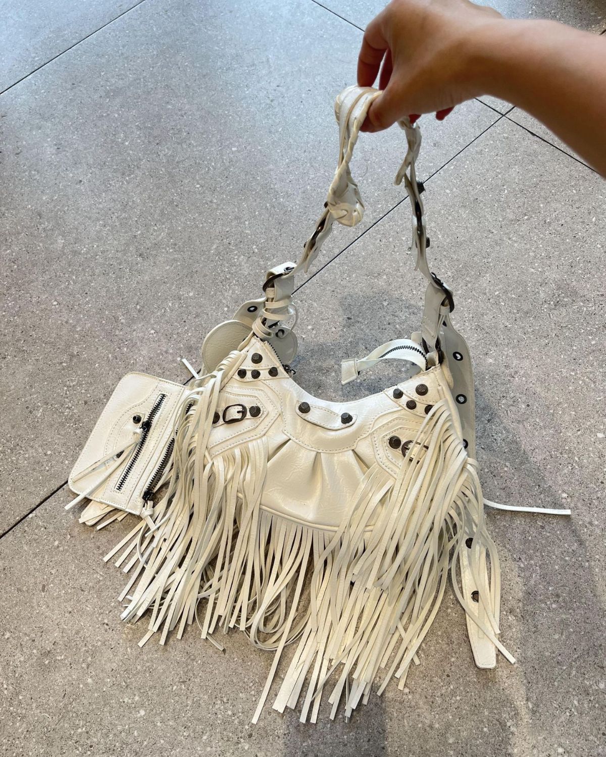 Fringed Motorcycle Shoulder Bag