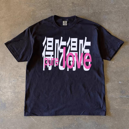 Pure Love Graphic Cotton T-Shirt