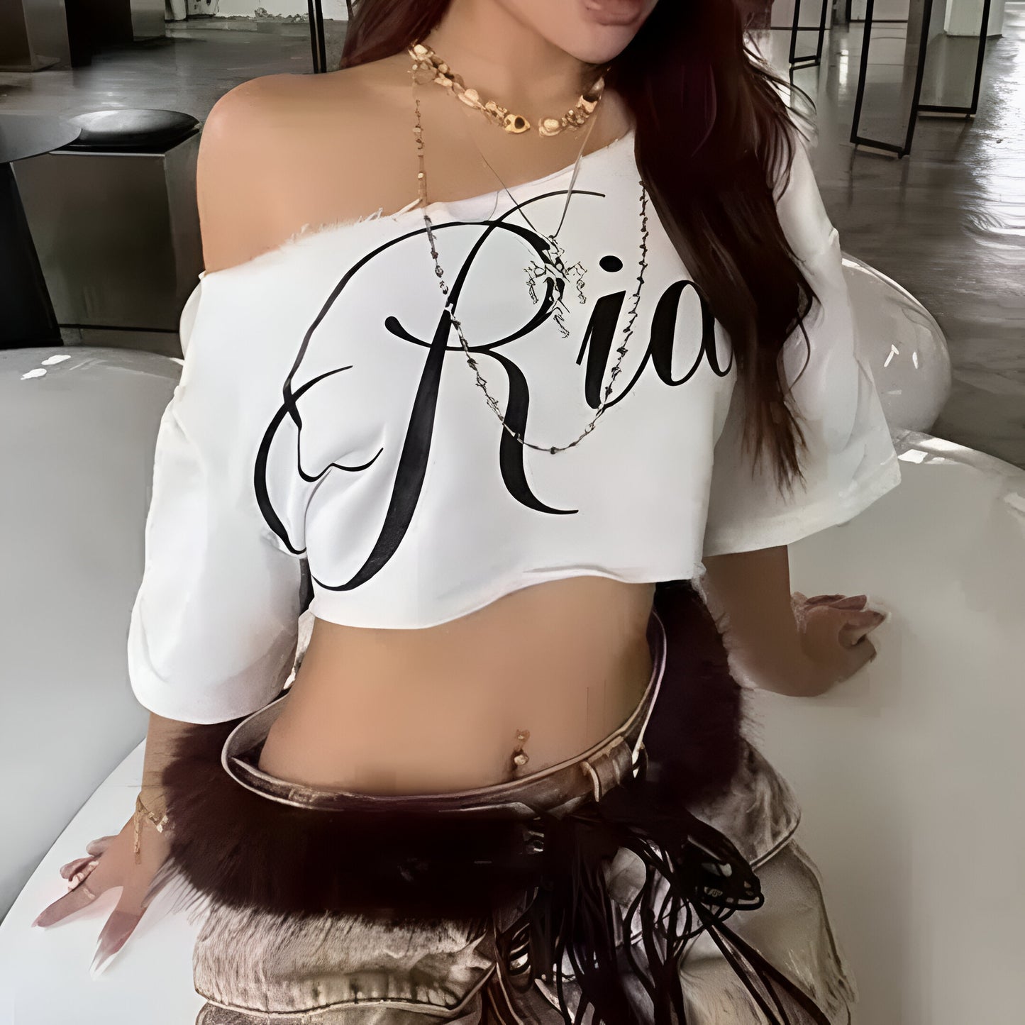 Rider Graphic Cropped Tee