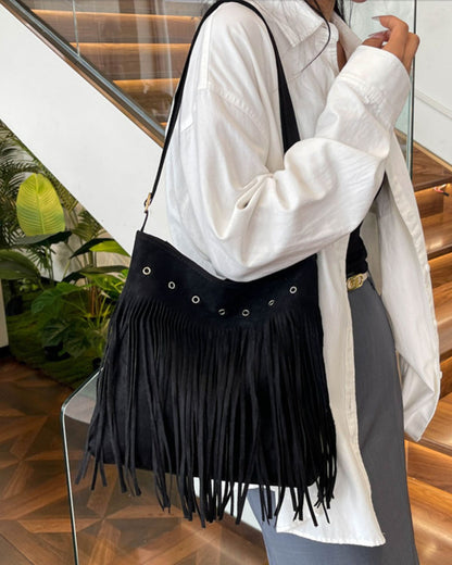 Fringed Crossbody Shoulder Bag
