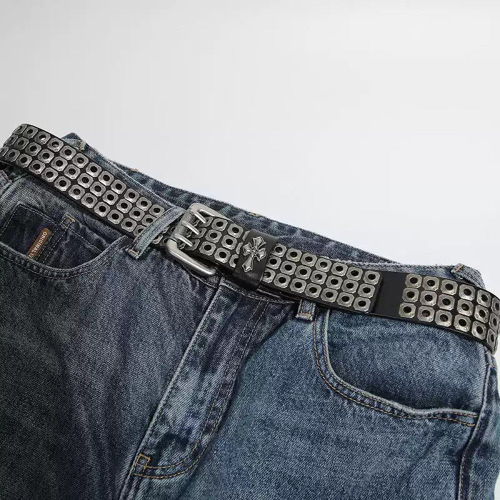 Punk Rivet Leather Belt