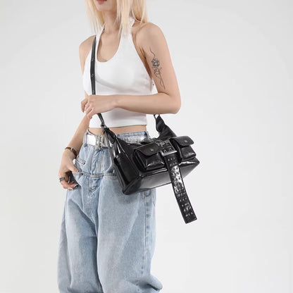 Trendy Studded Shoulder Bag
