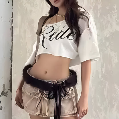 Rider Graphic Cropped Tee