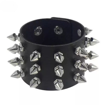 Gothic Skull Rivet Leather Bracelet