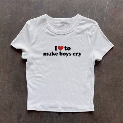 Sassy Graphic Cropped T-Shirt