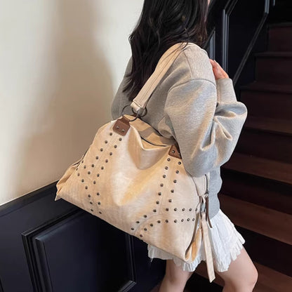 Studded Commuter Tote Bag
