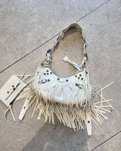 Fringed Motorcycle Shoulder Bag