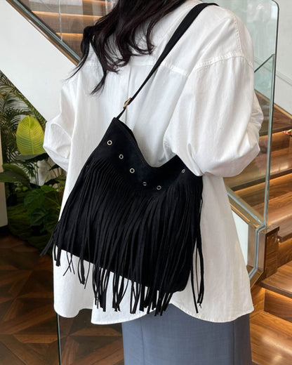 Fringed Crossbody Shoulder Bag