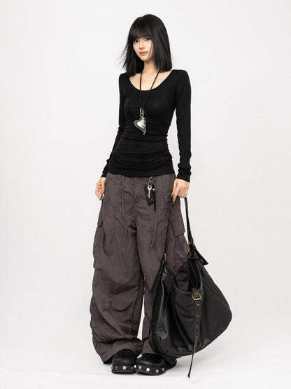 Retro Slim Long Sleeve Fitted Top