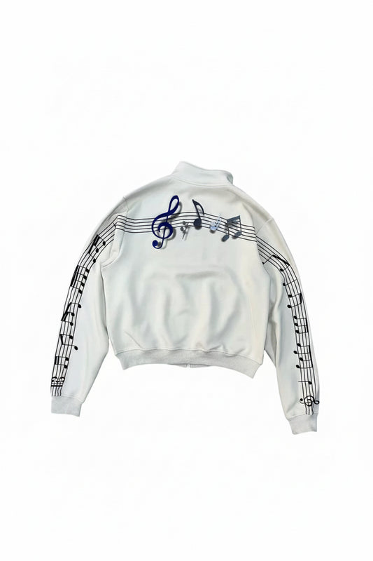 Musical Embroidered Zip Jacket