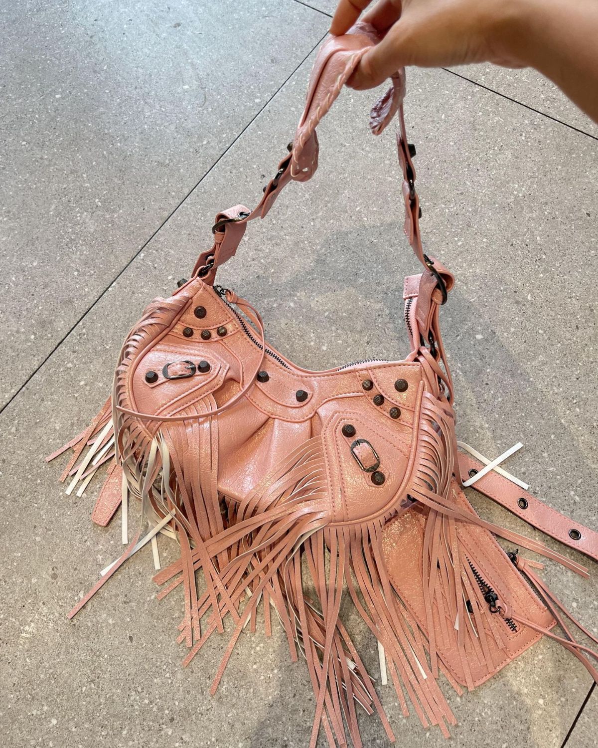 Fringed Motorcycle Shoulder Bag