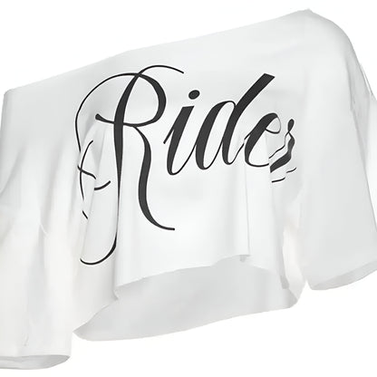 Rider Graphic Cropped Tee