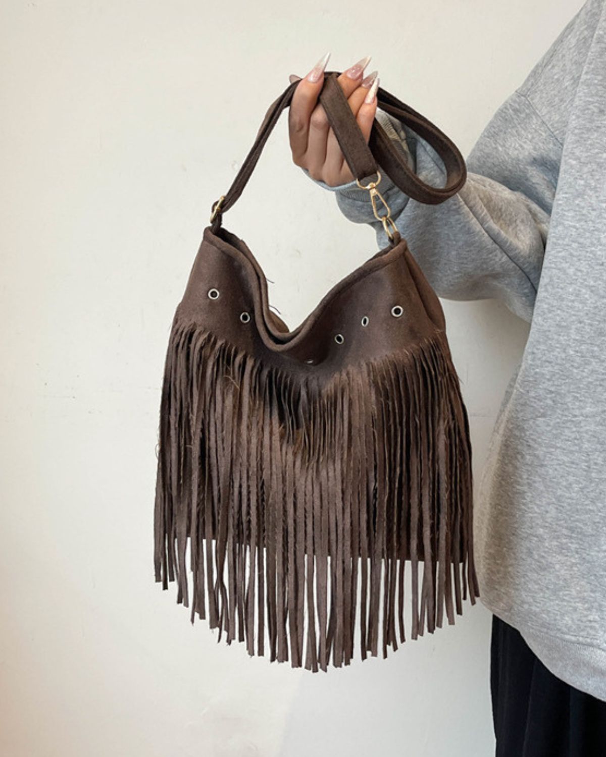 Fringed Crossbody Shoulder Bag