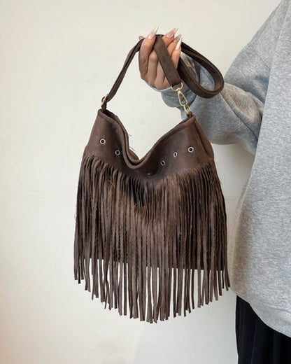 Fringed Crossbody Shoulder Bag