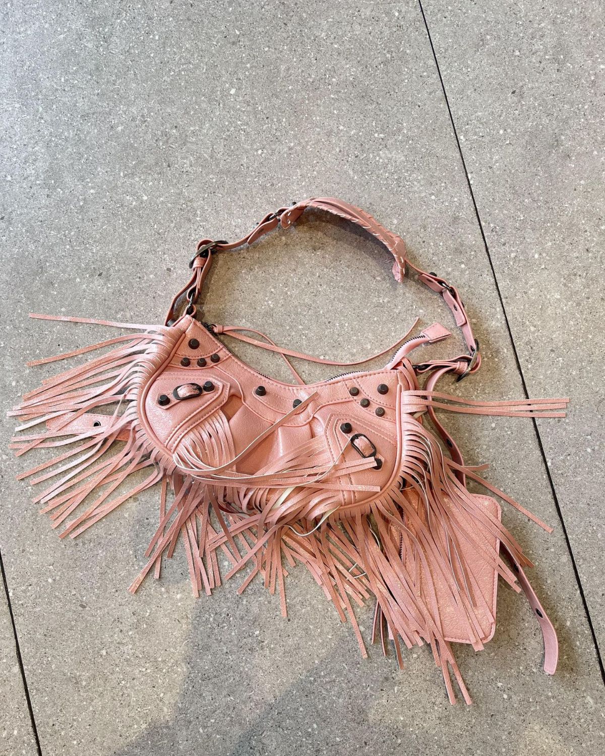 Fringed Motorcycle Shoulder Bag