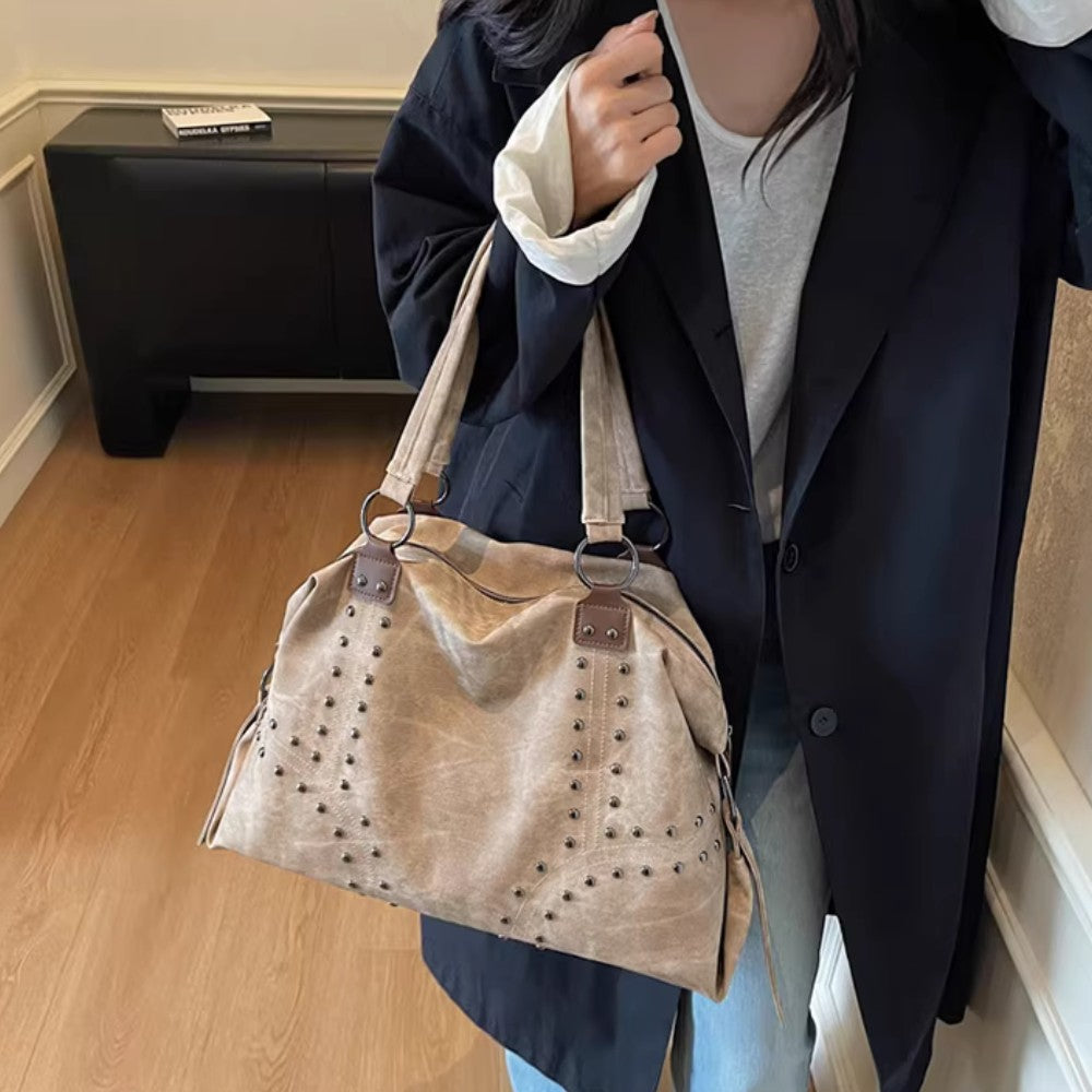 Studded Commuter Tote Bag