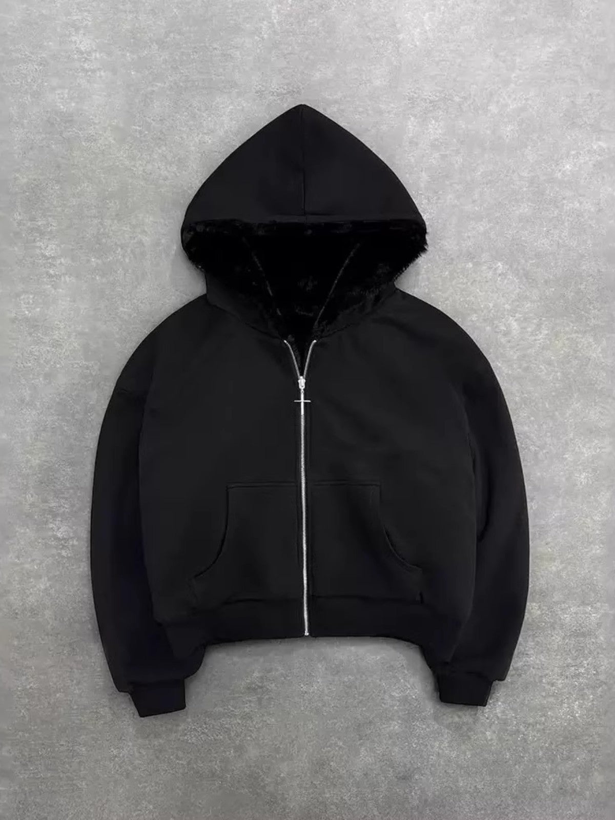 Reversible Leopard Print Zipper Hoodie