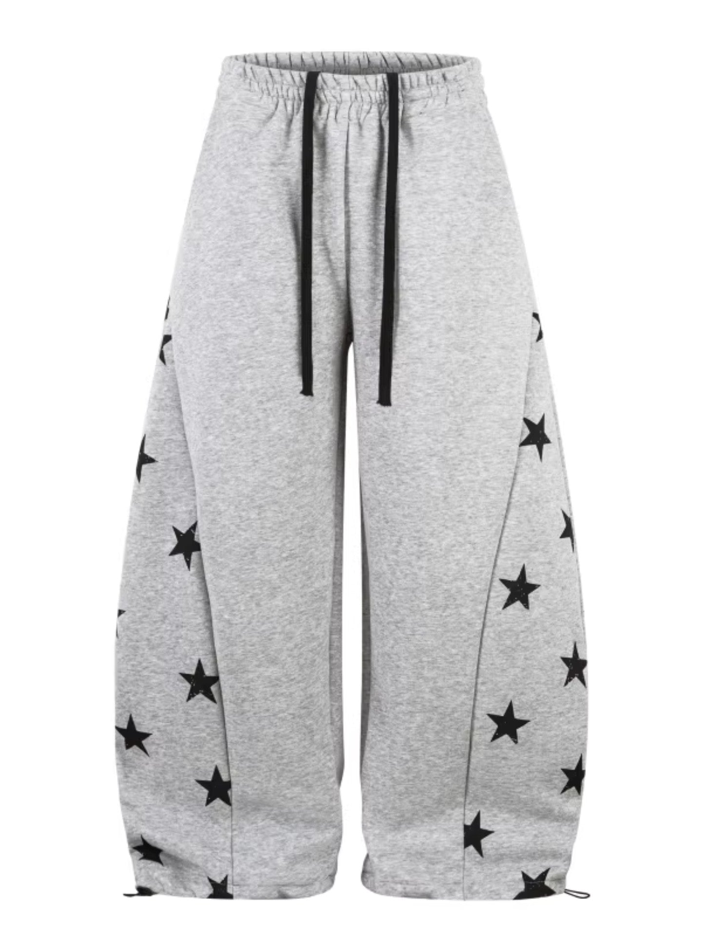 Retro Star Print Wide Sweatpants