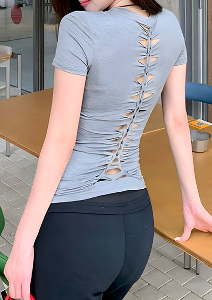 Rapture Lace-Up Back Crop Top