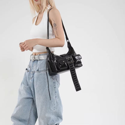 Trendy Studded Shoulder Bag