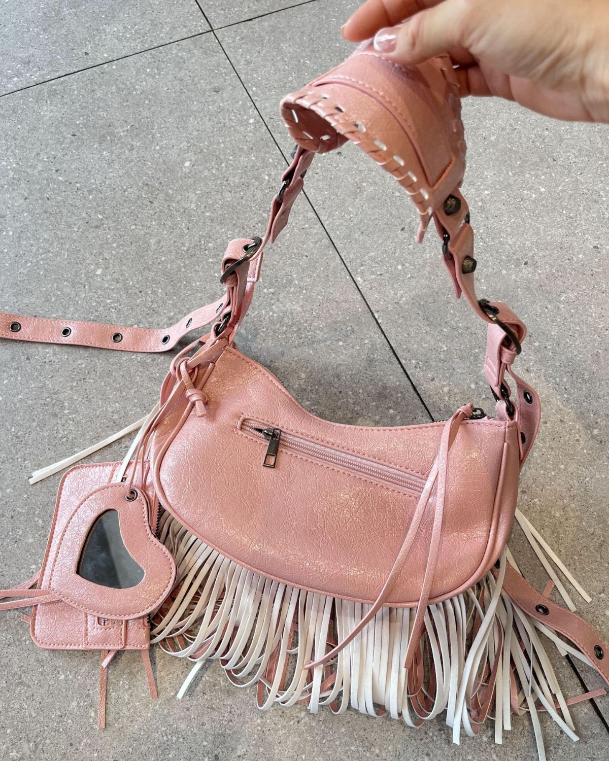 Fringed Motorcycle Shoulder Bag