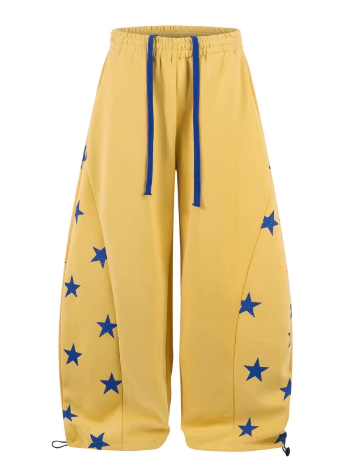 Retro Star Print Wide Sweatpants