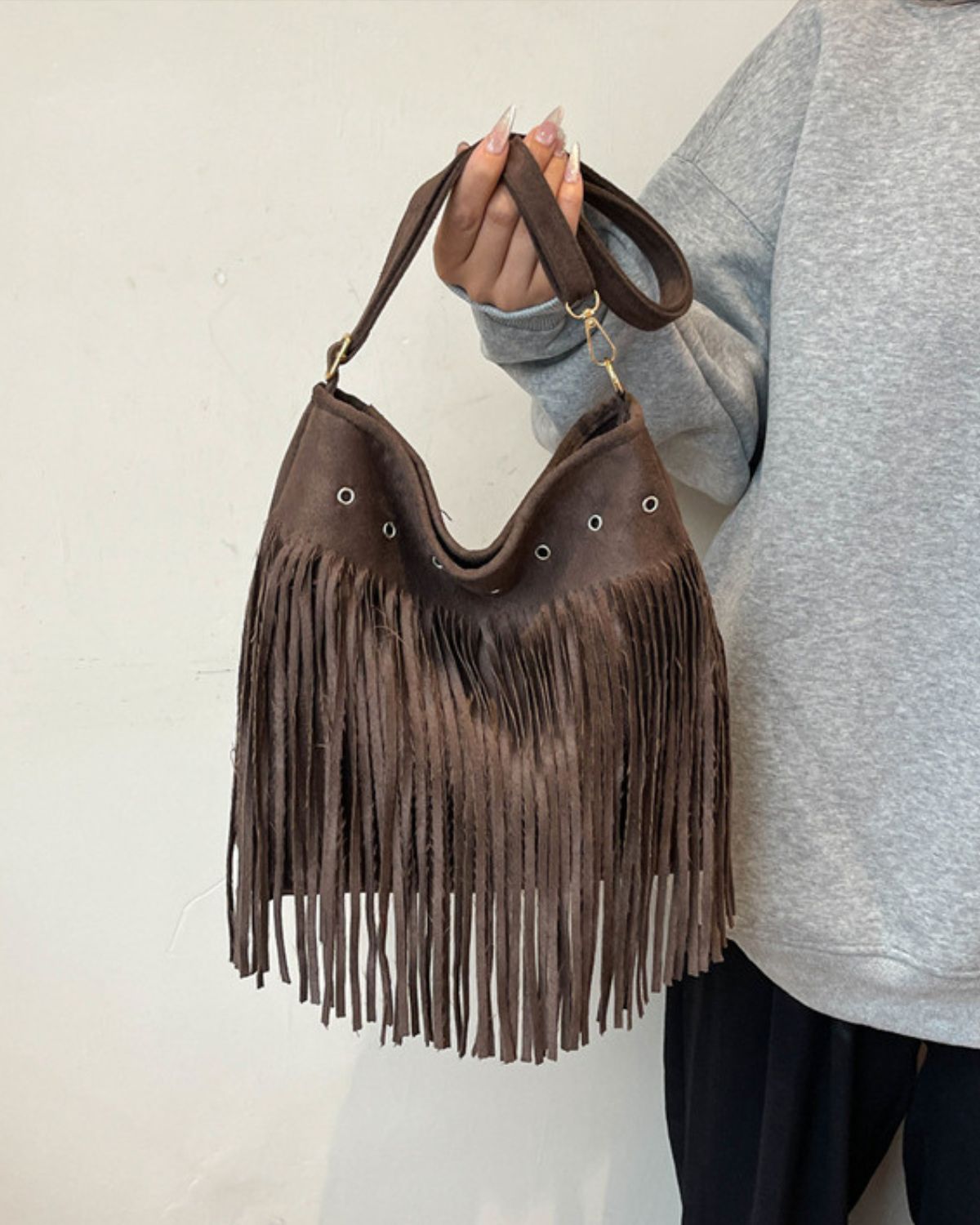 Fringed Crossbody Shoulder Bag