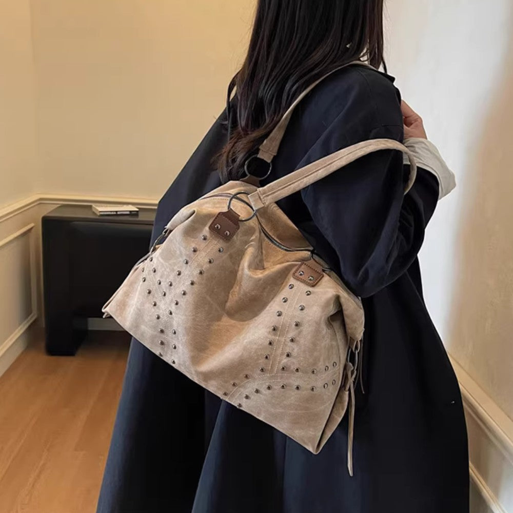 Studded Commuter Tote Bag