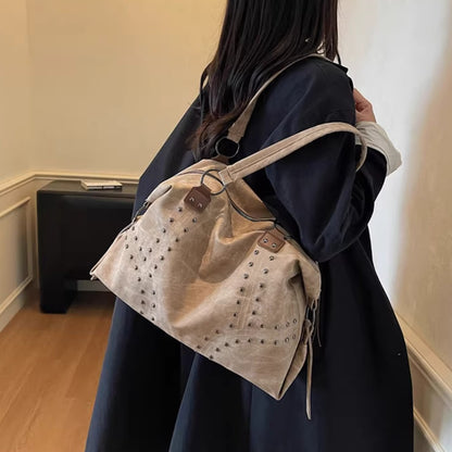Studded Commuter Tote Bag