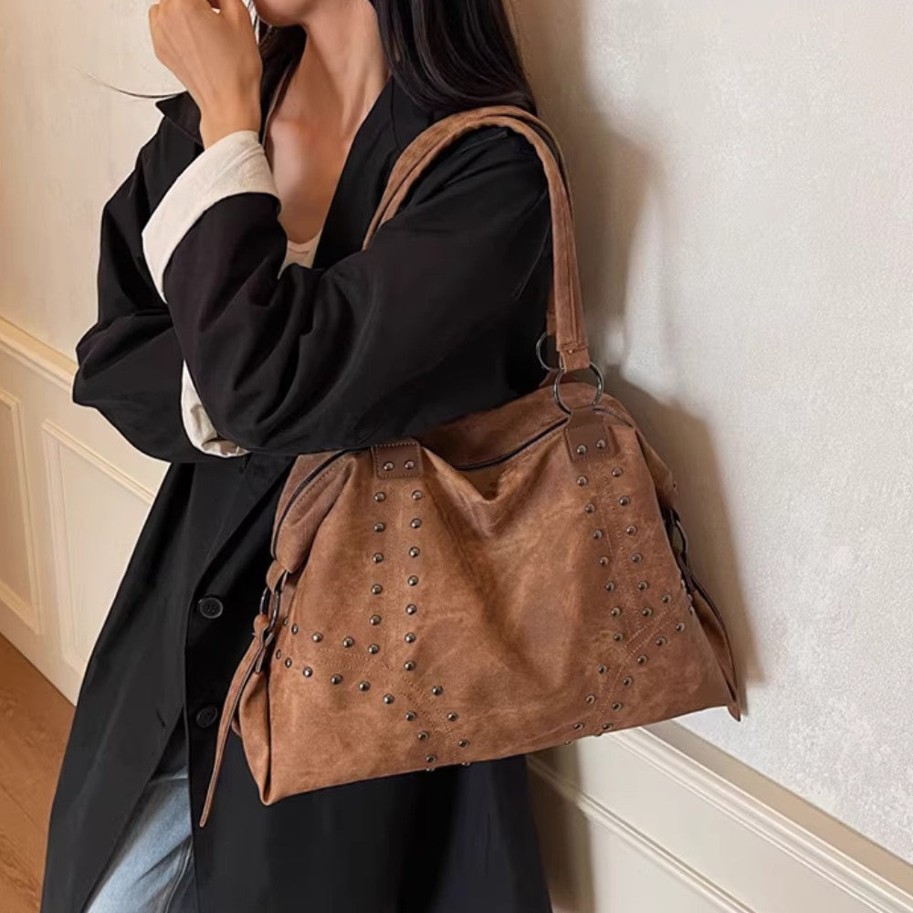 Studded Commuter Tote Bag