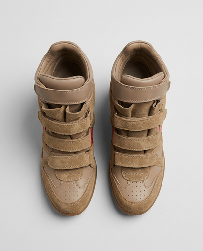 Leather Wedge High-Top Sneakers v2