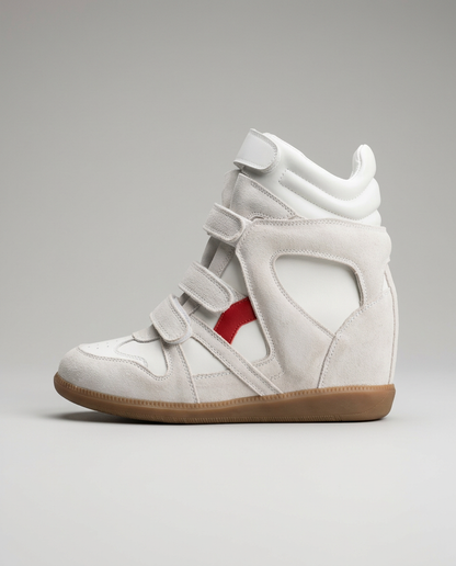 Leather Wedge High-Top Sneakers v2