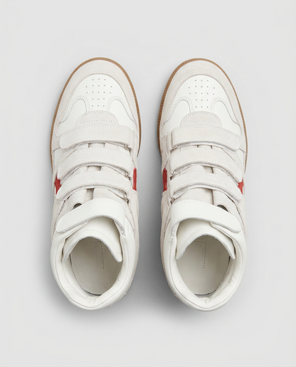 Leather Wedge High-Top Sneakers v2